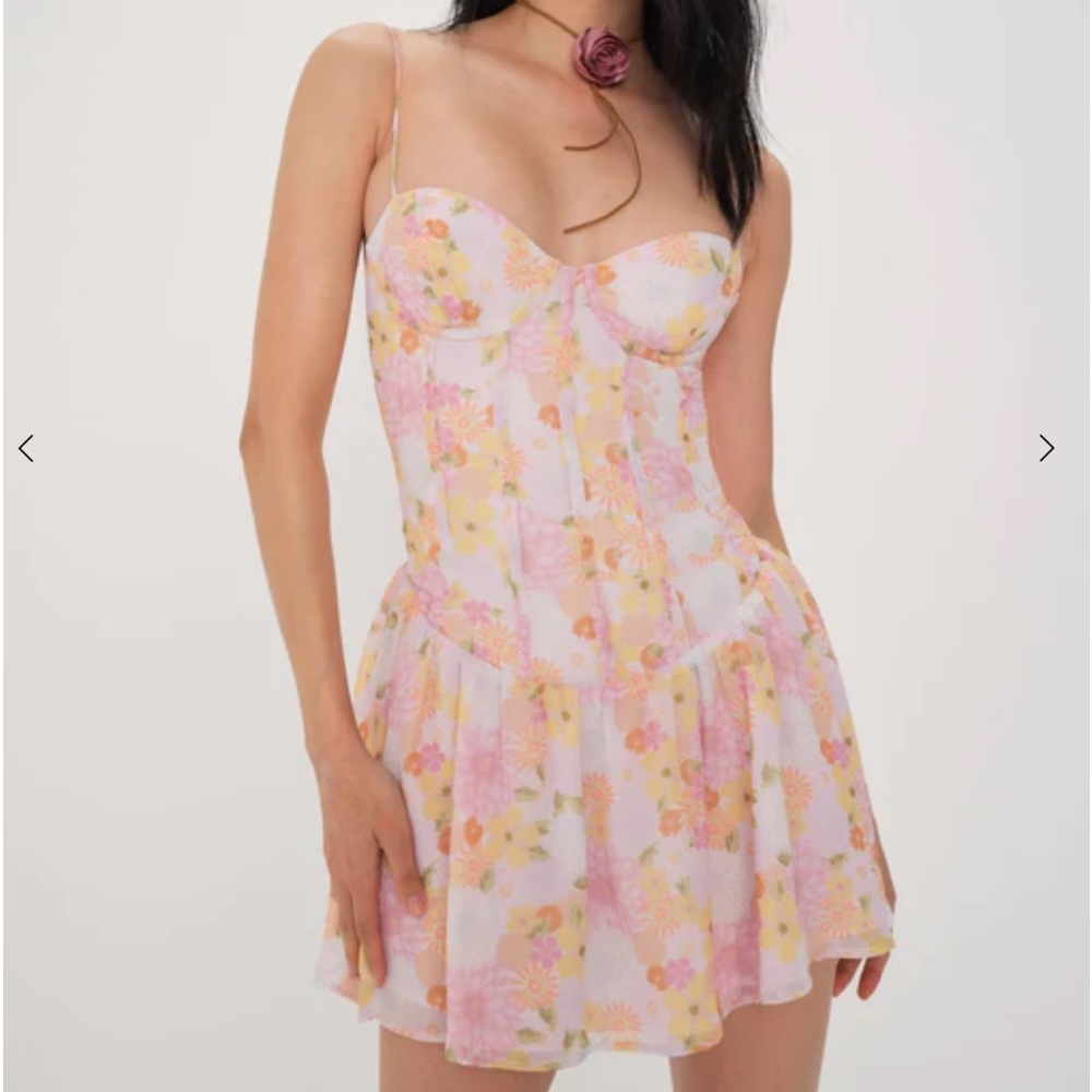 For Love & Lemons Carrie Mini Dress NWT - Picture 6 of 9